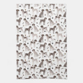 German Shorthaired Pointer Dog Bone and Paw Print Geschirrtuch (Vertikal)