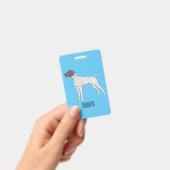 German Shorthaired Pointer dog cartoon Ausweis (Handheld)