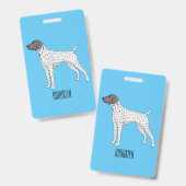 German Shorthaired Pointer dog cartoon Ausweis (Vorder- & Rückseite)