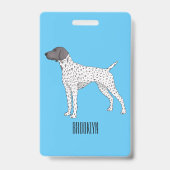 German Shorthaired Pointer dog cartoon Ausweis (Rückseite)