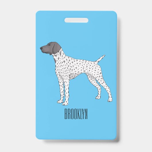 German Shorthaired Pointer dog cartoon Ausweis (Vorderseite)