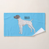 German Shorthaired Pointer dog cartoon Badhandtuch Set (Handtuch)