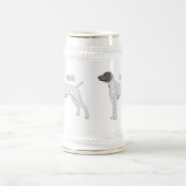 German Shorthaired Pointer dog cartoon Bierglas (Mittel)