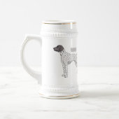 German Shorthaired Pointer dog cartoon Bierglas (Links)