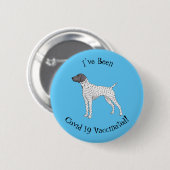 German Shorthaired Pointer dog cartoon Button (Vorne & Hinten)