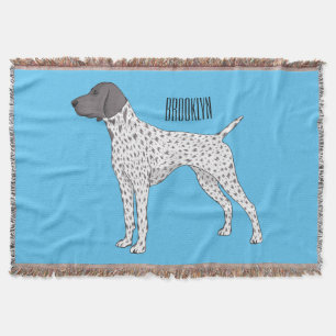 German Shorthaired Pointer dog cartoon Decke