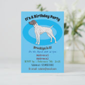 German Shorthaired Pointer dog cartoon Einladung (Stehend Vorderseite)