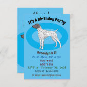German Shorthaired Pointer dog cartoon Einladung (Vorne/Hinten)