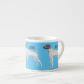 German Shorthaired Pointer dog cartoon Espressotasse (Vorderseite Rechts)