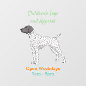 German Shorthaired Pointer dog cartoon Fensteraufkleber (Blatt)