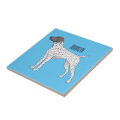 German Shorthaired Pointer dog cartoon Fliese (Seite)