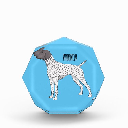 German Shorthaired Pointer dog cartoon Fotoblock (Vorderseite)