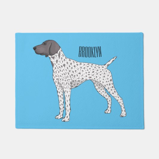 German Shorthaired Pointer dog cartoon  Fußmatte (Vorderseite)