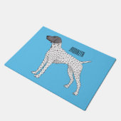 German Shorthaired Pointer dog cartoon  Fußmatte (Schrägansicht)