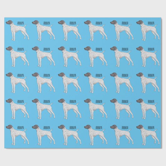 German Shorthaired Pointer dog cartoon Geschenkpapier (Flach)