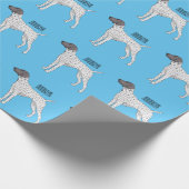 German Shorthaired Pointer dog cartoon Geschenkpapier (Ecke)
