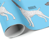 German Shorthaired Pointer dog cartoon Geschenkpapier (Rolleneckpunkt)