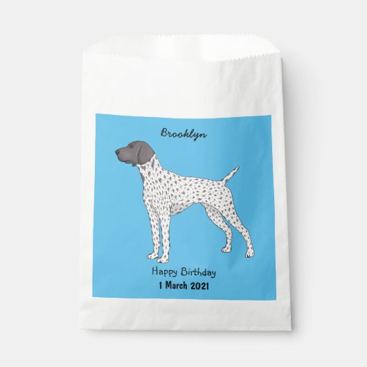 German Shorthaired Pointer dog cartoon Geschenktütchen (Vorderseite)