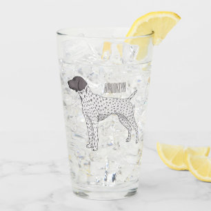 German Shorthaired Pointer dog cartoon Glas