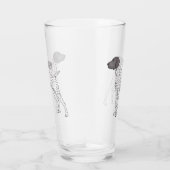 German Shorthaired Pointer dog cartoon Glas (Rechts)