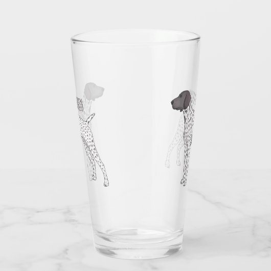 German Shorthaired Pointer dog cartoon Glas (Rechts)
