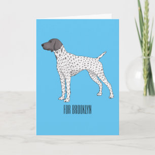 German Shorthaired Pointer dog cartoon Karte