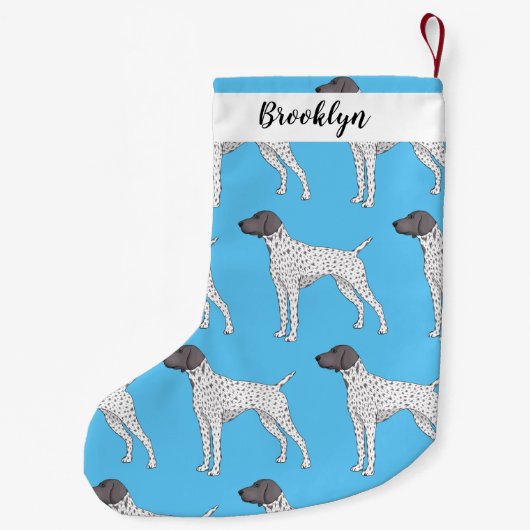 German Shorthaired Pointer dog cartoon Kleiner Weihnachtsstrumpf (Rückseite)