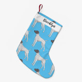 German Shorthaired Pointer dog cartoon Kleiner Weihnachtsstrumpf (Vorderansicht (hängend))