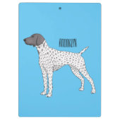 German Shorthaired Pointer dog cartoon Klemmbrett (Rückseite)