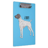 German Shorthaired Pointer dog cartoon Klemmbrett (Rechts)