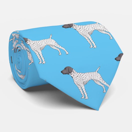 German Shorthaired Pointer dog cartoon Krawatte (Gerollt)