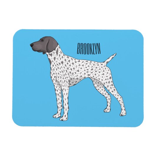 German Shorthaired Pointer dog cartoon Magnet (Horizontal)