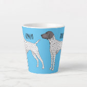 German Shorthaired Pointer dog cartoon Milchtasse (Vorderseite)