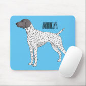German Shorthaired Pointer dog cartoon Mousepad (Mit Mouse)