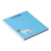 German Shorthaired Pointer dog cartoon Notizblock (angewinkelt)