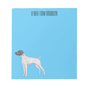 German Shorthaired Pointer dog cartoon Notizblock