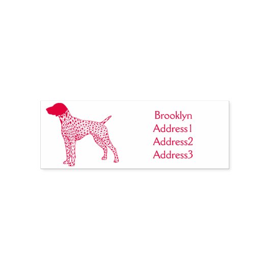 German Shorthaired Pointer dog cartoon Permastempel (Design)