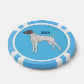 German Shorthaired Pointer dog cartoon Pokerchips (Einzeln)