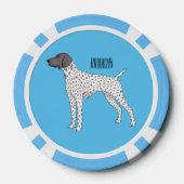 German Shorthaired Pointer dog cartoon Pokerchips (Rückseite)