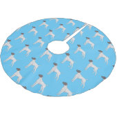 German Shorthaired Pointer dog cartoon Polyester Weihnachtsbaumdecke (Schrägansicht)