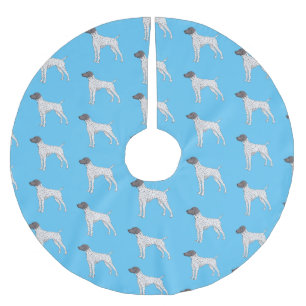 German Shorthaired Pointer dog cartoon Polyester Weihnachtsbaumdecke