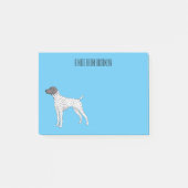 German Shorthaired Pointer dog cartoon Post-it Klebezettel (Vorderseite)