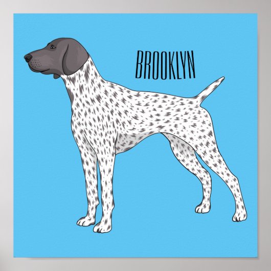 German Shorthaired Pointer dog cartoon Poster (Vorne)