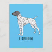 German Shorthaired Pointer dog cartoon Postkarte (Vorderseite)