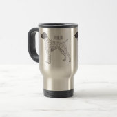 German Shorthaired Pointer dog cartoon Reisebecher (Vorderseite Links)