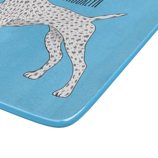 German Shorthaired Pointer dog cartoon Schneidebrett (Ecke)