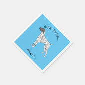German Shorthaired Pointer dog cartoon Serviette (Ecke)