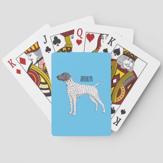 German Shorthaired Pointer dog cartoon Spielkarten (Rückseite)