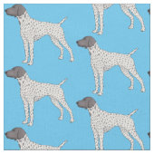 German Shorthaired Pointer dog cartoon Stoff (Nahaufnahme)