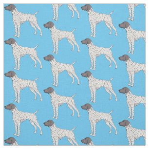 German Shorthaired Pointer dog cartoon Stoff